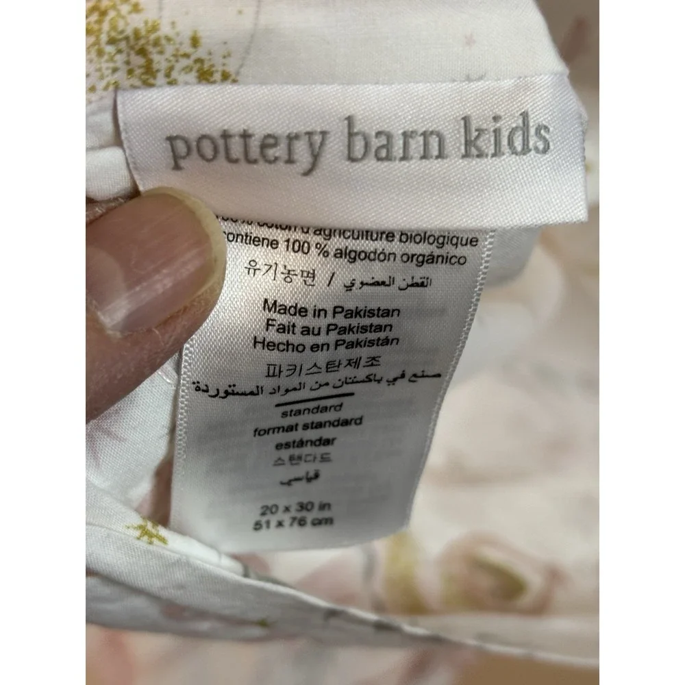 POTTERY BARN KIDS Ballerina Floral Pillowcases Set Of 2 Organic Cotton
